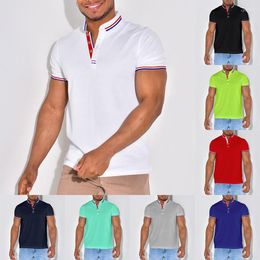 Herren Polos Sommer Herren atmungsaktiv schnell trocknend solide Kurzarm T-Shirt Marke Poloshirt Casual Top T-Shirt