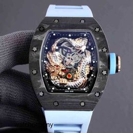Watch Machiner Leisure Automatic Richa 57 03 Black Carbon Fibre Tape Millers Es Mens Wrist Clock Gmt Reloj