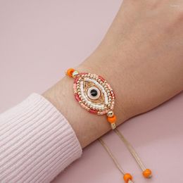 Strand Beaded Bracelet Personalised Devil's Eye Creative Vintage Trendy Minimalist Hand Knit Adjustable Bohemian Rice Bead