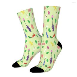 Men's Socks Cute Pikmin Pattern Straight Male Mens Women Autumn Stockings Polyester Harajuku