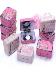 3D Mink Eyelash Packaging Case Small Suitcase Packaging Fake Eyelash Packaging Box Lashes Boxes Faux Cils Strip Case1359051