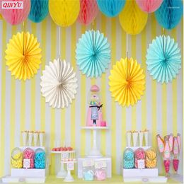 Decorative Flowers 2023 Fan Paper Home DIY Background Wall Romantic Ornament Wedding Birthday Party Decoration Supplies 5zMM212