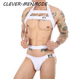 Sexy Nightclub Opening One-piece Underwear Erotic Open Harness BDSM Body Sex Lingerie Men's Fetish Sissy Gay Bikini