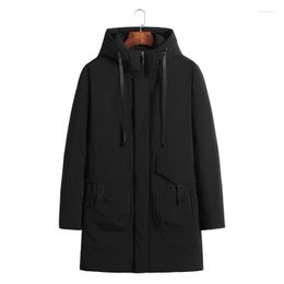 Men's Down Plus Size 8XL 7XL 6X Thick Warm Winter Leisure Cotton-Padded Jacket Men Long Loose Hoods Coat Parkas Big