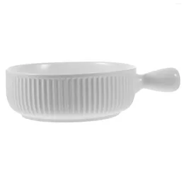 Bowls Cheese Bowl Soup Handle Design Baking Storage Ceramic Pan Tray Ceramics Baby