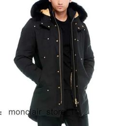 Golden Mooses Knuckles Long Style Canadian Winter Jacket Stag Lake Hooded Classic Windproof Thick Black And Brown Fur Parka Coats White Duck 2 PG9S