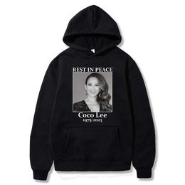 Men's Hoodies Sweatshirts Rip Coco Lee Hoodie Unisex Long Sleeve Streetwear Men Women Hooded Sweatshirt Pop Singer Li Wen 1975-2023 Rest in Peace Clothes LYO8