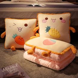 Blankets Cartoon Pillow Quilt Dualuse Twoinone Car Multifunctional Doublelayer Cover Blanket Nap 231123