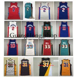 GH 2022-23 Classic Edition 2 Cade Cunningham Basketball Jersey Piston 33 Grant Hill Isiah 11 Thomas Dennis 10 Rodman Reggie 31 Miller Red Blue