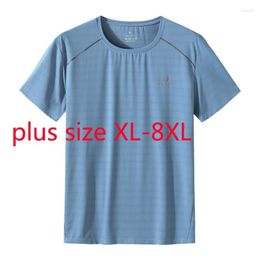 Men's T Shirts Men Arrival Fashion Round Summer Neck Quick Drying Short Sleeve O-neck Knitted Casual Shirt Plus Size XL-5XL 6XL 7XL 8XL