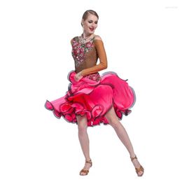 Stage Wear L-16548 Professional Latin American Dancing Dresses Competition Adult Girls Dance Dress For Sale