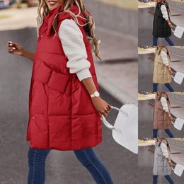 Women's Vests Long Down Vest With Hood Winter Warm Outerwear For Women Fall Casual Jackets Big And Tall Womens