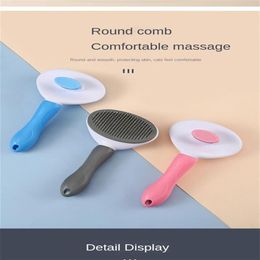 Pet Comb Hair Removal Stainless Steel Needle Dog Cat Floating Hair Cleaning Beauty Skin Care Cleaning Brush Dog Accessories211z