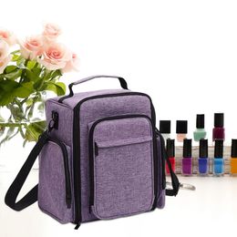 Cosmetic Bags Cases Travel Makeup Bag Large Nail Polish Case Carrying Bag Portable Storage Essential Oil Case for Camping Home Indoor 231122