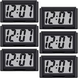 Wall Clocks 6pcs Mini Car Clock Auto Truck Dashboard Time Convenient Durable Self-Adhesive Bracket Vehicle Electronic Digital For275p