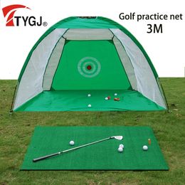 Other Golf Products TTYGJ 1M2M Swing Practise Net Cutter Trainer Indoor Outdoor Foldable Tent Cage Supplies Accessories 231123