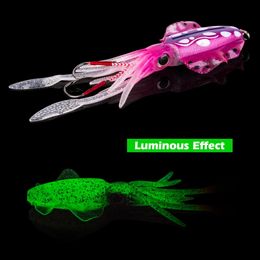 Fishing Hooks Goture Squid Soft Lure 20g 60g 15cm Octopus Jig Luminous Artificial Bait Wobblers for Pike Bass Trout 231123