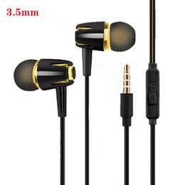 Universal 3.5mm Wired Noise Cancelling Stereo In-ear Earphone Headset with Mic for Android Phone PC Music call Accessories