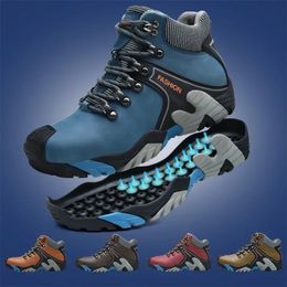 Safety Shoes Winter Men Snow Boots Fashionable Outdoor Mountaineering Anti Slip Insulation Plush Waterproof Casual Sports Cotton Shoes Travel 231123