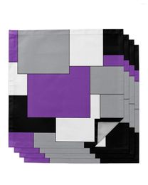 Table Napkin 4pcs Mosaic Colour Abstract Square Napkins 50cm Party Wedding Decoration Cloth Kitchen Dinner Serving