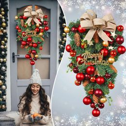 Decorative Flowers Christmas Decorations Halloween Witch Wreath Deal Branches Red Berries Pinecones Butterflies Year'S Decor Fast