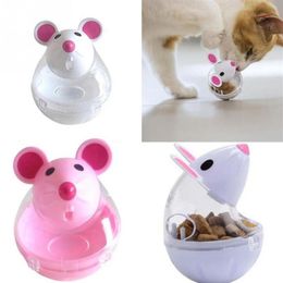 Pet Dog Fun Bowl Feeder Cat Feeding Toys Pets Tumbler Leakage Food Ball Pet Training Exercise Fun Bowl Cat Tumbler Feeder 2 Colors269Q