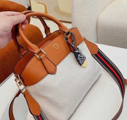 Shoulder Handbags Bag Canvas Handbag Lady Braided Striped Straps Messenger Man Purse 220902