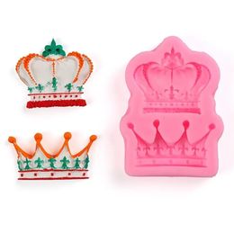 Royal Crown Silicone Fandont Moulds Silica Gel Crowns Chocolate Molds Candy Mould Cake Decorating Tools Solid Color dh97