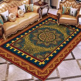 Carpets Retro Bohemian Carpet Living Room Sofa Large Area Decorative Rugs Nordic Bedroom Cloakroom Classic Polyester Soft Home Floor Mat