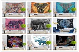 180 Designs Wall Hanging Tapestry Elephant Map Print Beach Towel Shawl Bohemian Mandala Yoga Mats Tablecloth Polyester Tapestries 1797813