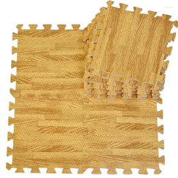 Carpets 12pcs/set Baby Play Mat Wood Puzzle Mats EVA Foam Kids Game Exercise Carpet Gym Floor Tiles For Children Soft 30 30cm