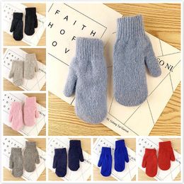 Five Fingers Gloves 2023 Wool Female Winter Mittens Fur Fingerless Women Girls