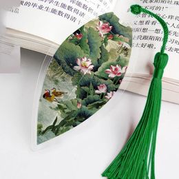 Leaf Veins Bookmarks Painting Flowers Birds Fish Pretty Aesthetic Vein Bookmark Gift For Friends Students School Supplies