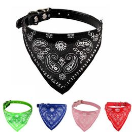 Dog Apparel 2023 Neck Scarf Bandana Collar Neckerchief Adjustable Pet Puppy Cat Print Triangular Banda