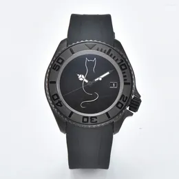 Wristwatches Blank Dial Custom Logo NH35 Movement Sapphire Glass Casual Business Machinery Men's Watch