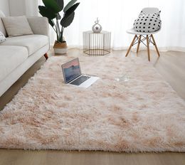 Home Textiles Living Room Carpets Tie Dye Gradient Colour Wool Blanket Large long Soft Faux Fur Area Shag Rug Modern Bedroom Carpet7793909