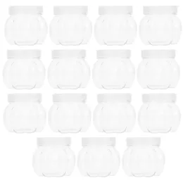 Storage Bottles 24Pcs Clear Pumpkin Shaped Candy Jar Chocolate Dry Fruit Holder Cookie