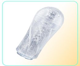 Male Masturbator Sex Toys for Men Artificial Vagina Time Delay Ejaculation Pussy Vagina Transparent Silicone Adult Sex products Y27530874