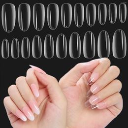 False Nails MakarFalse Nail Tips 500Pcs Clear Round Fake Acrylic Natural Oval For Extension DIY Art Supplies