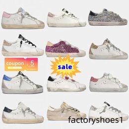 Casual Shoes golden goos shoes Superstar Leather Graffiti Leopard-print Sneakers Classic Do-old Dirty Shoe Snake Suede Glitter Slide Unisex goose's shoes goose