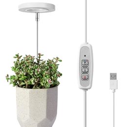 Grow Light for Indoor Plants Growing, Halo Plant LED Lamp for Seedlings Succulents,Auto On Off Timer 3/9/12/Hrs Height Adjustable