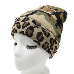 Berets Autumn And Winter Men's Women's Beanie Camouflage Knitted Cap Warm Hip Hop Ski Beanies Super Elastic Couple Sleeve Hats
