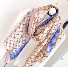 Top clothing fashion brand silk satin scarf spring and summer men and women long
