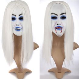 Cosplay Wig Scary Mask Banshee Ghost Halloween Costume Accessories Costume Wig Party Masks2783
