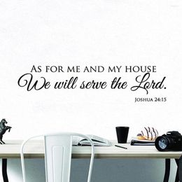 Wall Stickers Joshua 24:15 As For Me And My House Famous Quotes Decals Murals Bible Verses Room Decoration Poster DW13011