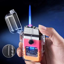 Lighters Waterproof Lighter Windproof Butane No Gas Turbo Electric Transparent Plasma ARC USB Rechargeable Outdoor Camping