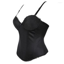 Women's Shapers High Quality Adjustable Straps Women Lingerie Cotton Corset With Sponge Half Cup Push Up Bodice Small Bust Design Bustiers