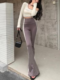 Women's Two Piece Pants Summer Korean Street Casual Style Set Halter Design Sexy Camisole Sporty Trousers Suit Chic Wide Leg