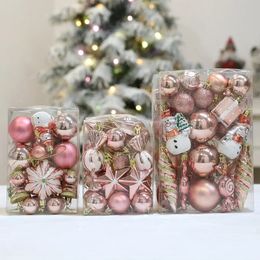 Christmas Decorations Tree Balls Hanging Pendant Candy Cane Pine Cone Ornament Set Home Decoration 2024 Navidad Year 2920pcs 231123