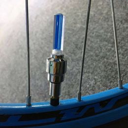 New 4PCS/Lot LED Bicycle Lights Wheel Tyre Valve Caps Bike Accessories Cycling Lantern Spokes Bike Lamp Colour blue Green Pink Yellow